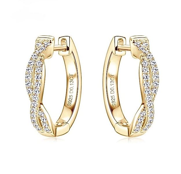 ROUGEMONT Paar Creolen Damen Moissanit Creolen Ohrringe Gold + Zertifikatn günstig online kaufen