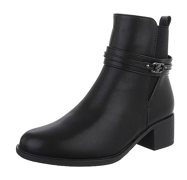 Ital-Design Eleganter Ankle Boot mit Riemen für Damen Stiefelette (90598514 günstig online kaufen