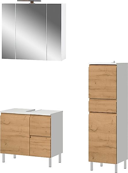 GERMANIA Badmöbel-Set »Torrance«, (3 St.), Waschbecken-Unterschrank, Spiege günstig online kaufen