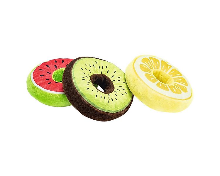 Beeztees Tierkuscheltier Hundespielzeug Fruity Donuts aus Plüsch günstig online kaufen