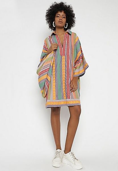 YC Fashion & Style Tunikakleid Farbenfrohe Hippie Tunika aus 100 % Leinen B günstig online kaufen