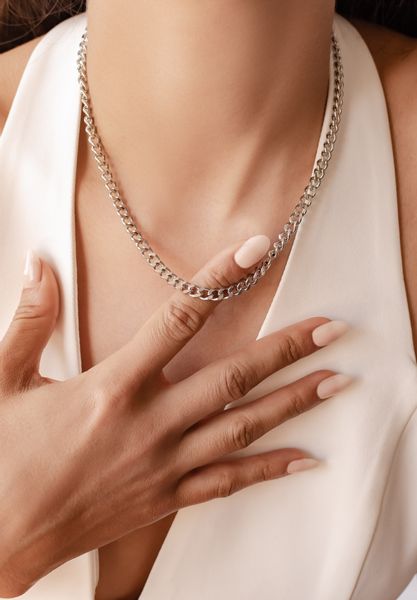 Hey Happiness Edelstahlkette Panzerkette großgliedrig 18K günstig online kaufen