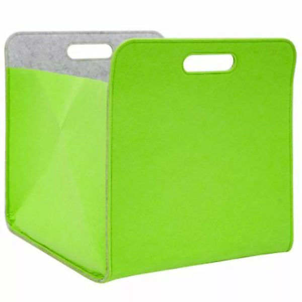 Dune Design® Aufbewahrungsbox Cube Filz Apfelgrün 33x38x33cm günstig online kaufen