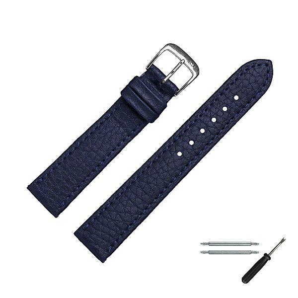 MARBURGER Uhrenarmband 18mm Kunststoff Vegan Blau günstig online kaufen