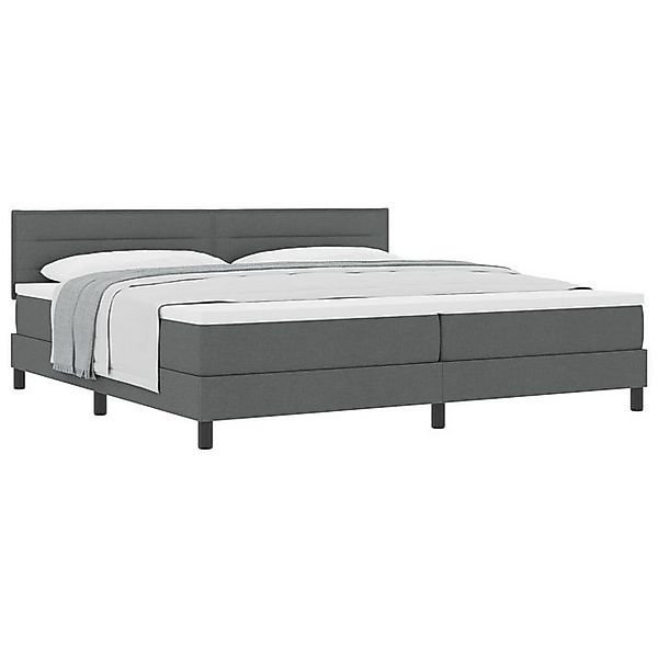 vidaXL Bett Boxspringbett mit Matratze Dunkelgrau 200x200 cm Stoff (1-tlg) günstig online kaufen