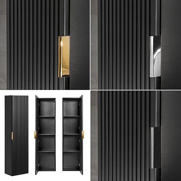 Lomadox Badmöbel-Set ADELAIDE-56-BLACK, (Spar-Set, 3-St), schwarz günstig online kaufen