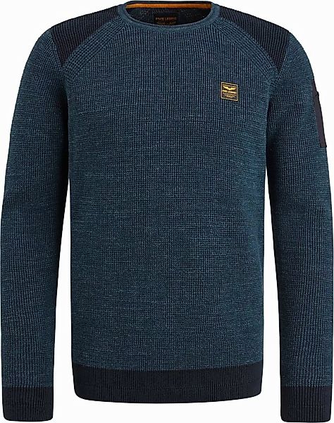 PME Legend Sweater Rib Melange Blau - Größe XXL günstig online kaufen