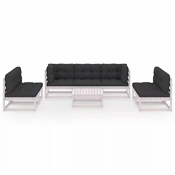 8-tlg. Garten-lounge-set Mit Kissen Kiefer Massivholz günstig online kaufen