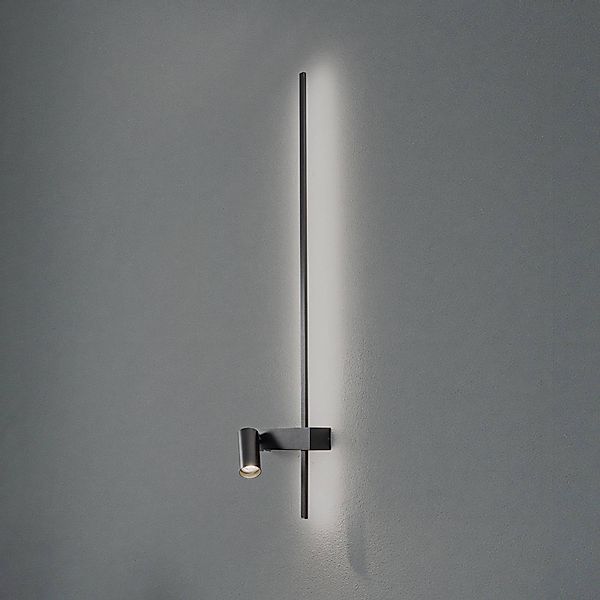 Wandlampe EASY RIGHT, schwarz Breite 80 cm Metall GU10 + LED günstig online kaufen