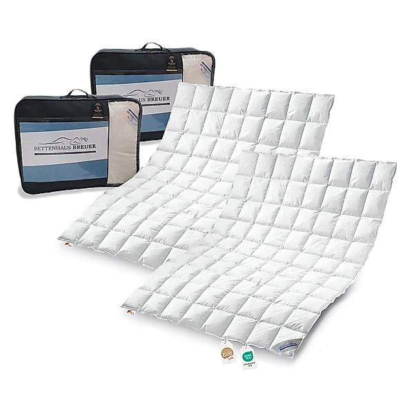 2 Stück Daunenpass Sommer Daunen Bettdecke  Sommerdecke 320g 135x200 günstig online kaufen