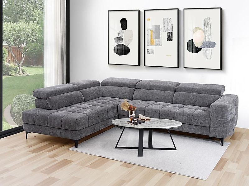 Eckrelaxsofa elektrisch - Ecke links - mit ausziehbarer Sitzfläche - Stoff günstig online kaufen