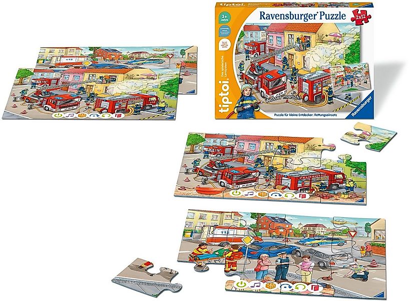 Ravensburger Puzzle tiptoi® Puzzle für kleine Entdecker: Rettungseinsatz, 1 günstig online kaufen