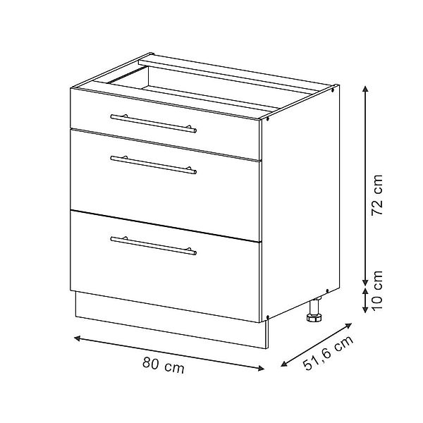 Vicco Unterschrank Fame-Line, Hellblau-grau/Anthrazit, 80 cm günstig online kaufen