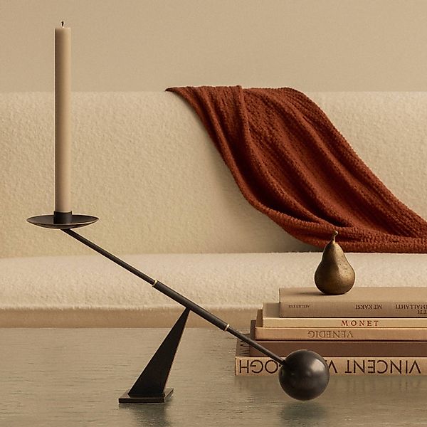 Audo Kerzenständer Interconnect, bronze, Höhe 26 cm günstig online kaufen