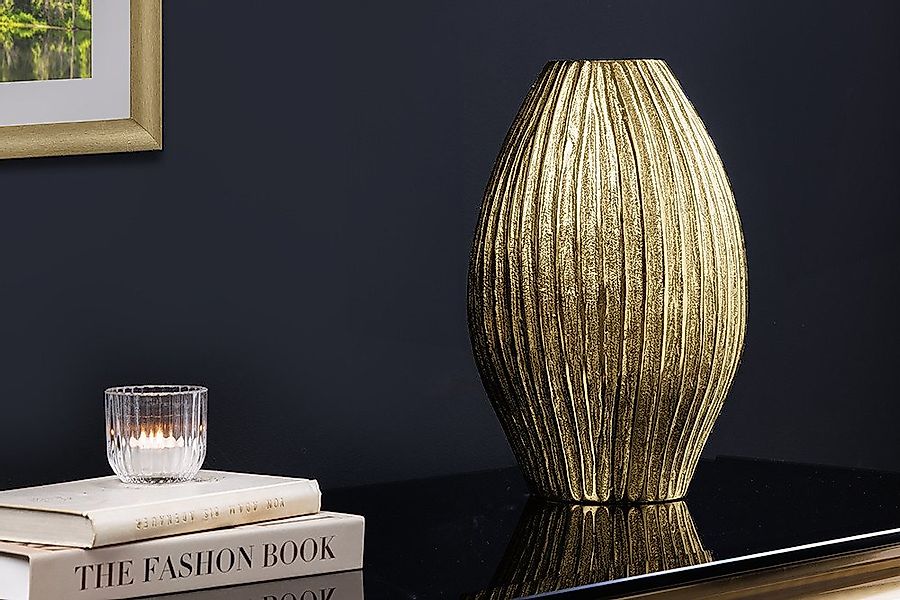 riess-ambiente Dekovase ELEGANCE 35cm gold antik · Blumenvase aus Metall fü günstig online kaufen