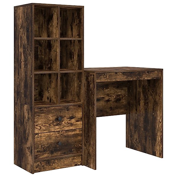vidaXL Sideboard Schreibtisch mit Stauraum Geräucherte günstig online kaufen