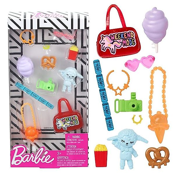 Barbie Puppenkleidung Weekend Mode Accessoires Set Barbie Mattel Zubehör fü günstig online kaufen