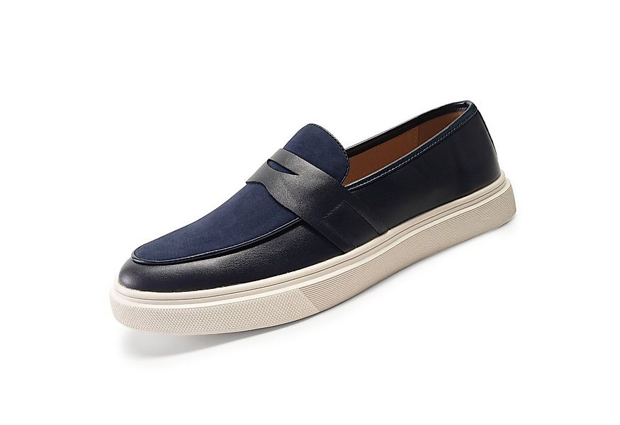 Allthemen Loafer mit Kontrastfarbe Slipper dicker Sohle Schlupfschuh günstig online kaufen