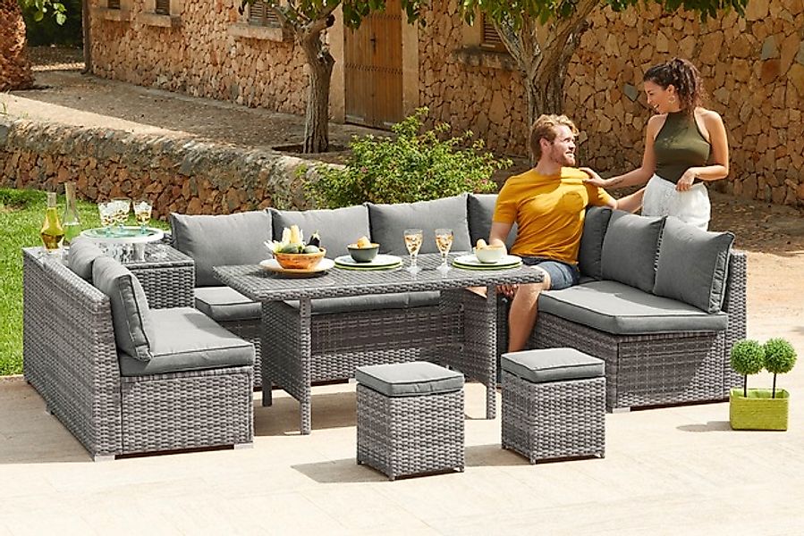 KONIFERA Gartenlounge-Set »Kalamos« Set, 3er-Sofa, 2x 2er Sofa, Ecksofa, 2x günstig online kaufen