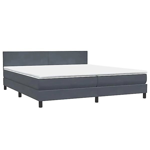 vidaXL Boxspringbett mit Matratze Dunkelgrau 180x210 cm Samt 3316030 günstig online kaufen