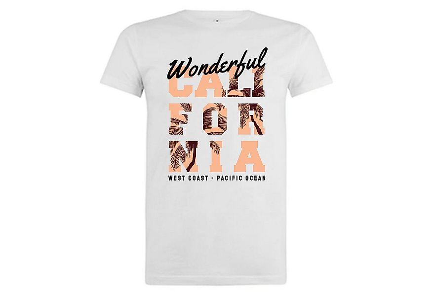 Banco Print-Shirt Herren California – Palmenmotiv Schwarz Weiß California P günstig online kaufen