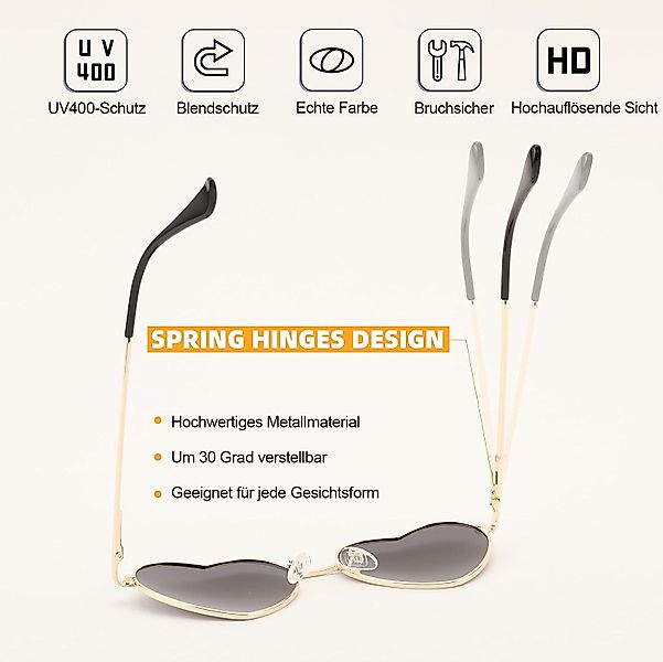 ibettertec Sonnenbrille Sonnenbrille Damen,Unregelmäßige Sonnenbrille,Liebe günstig online kaufen