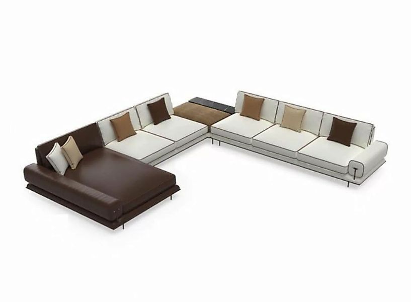 JVmoebel Ecksofa Wohnlandschaft Sofa Holz Relax U Form Ecksofa Design Möbel günstig online kaufen