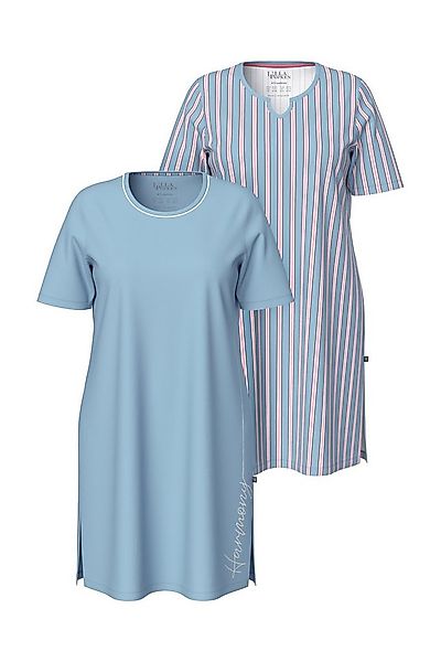 Ulla Popken Bigshirt Bigshirts 2er-Pack Rundhals/Tunika-Ausschnitt günstig online kaufen