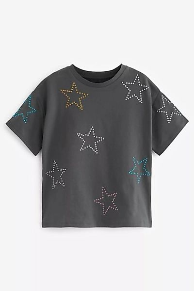 Next T-Shirt T-Shirt mit „Star“-Schriftzug in Pailletten (1-tlg) günstig online kaufen