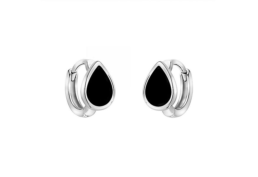 Sofia Milani Paar Creolen Schwarzer Zirkonia, 925 Silber Damen Schmuck - E2 günstig online kaufen