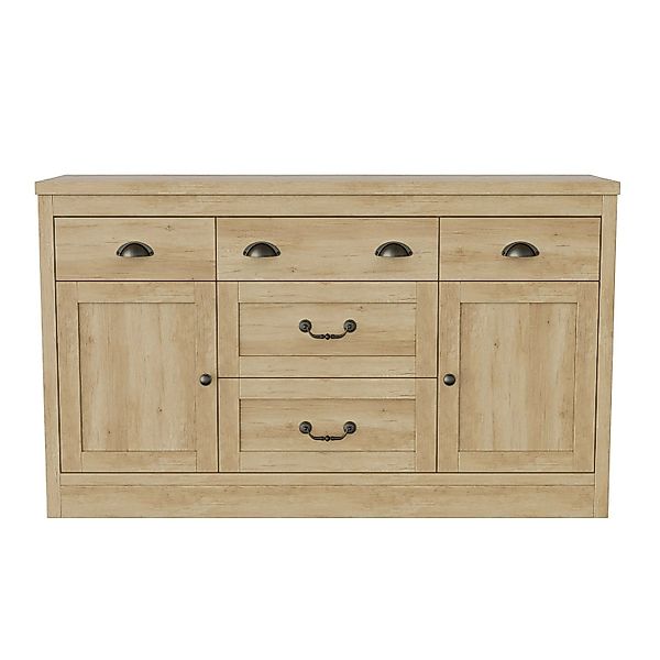PXloue Sideboard  Kommode mit 2 Türen und 5 Schubladen Holzschränke günstig online kaufen