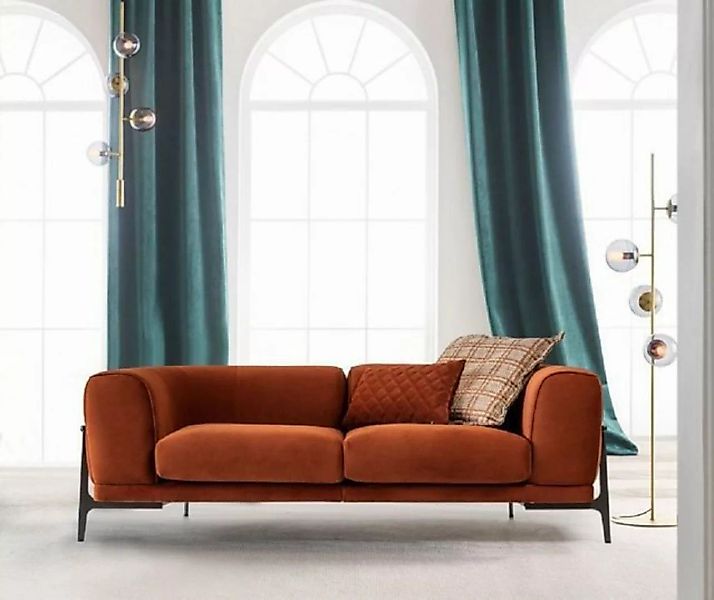 JVmoebel 3-Sitzer Dreisitzer Sofa 3 Sitzer Stoffsofa Sofas Modern Rot Stoff günstig online kaufen