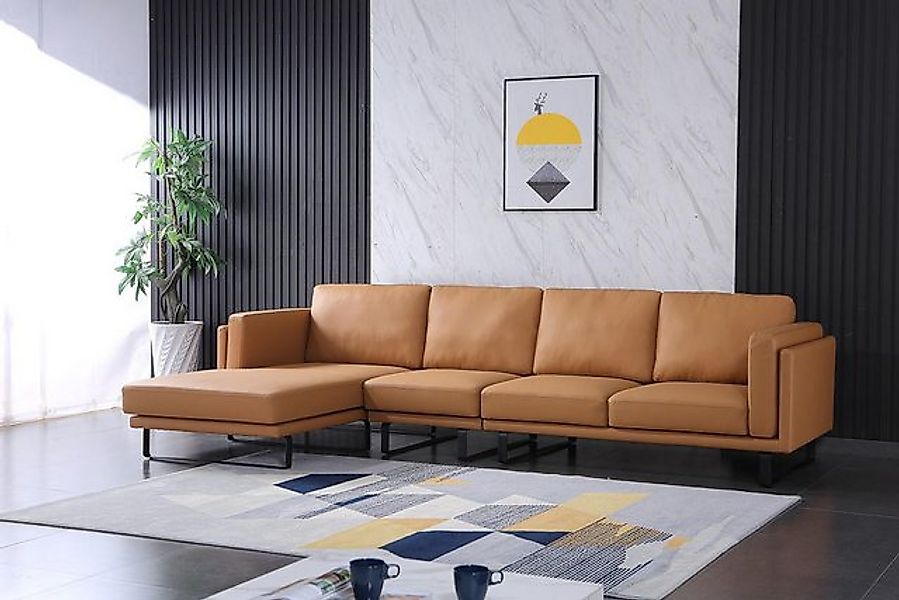 JVmoebel Ecksofa Eckcouch Design Ecksofa Wohnzimmer Möbel Moderne Lederpols günstig online kaufen
