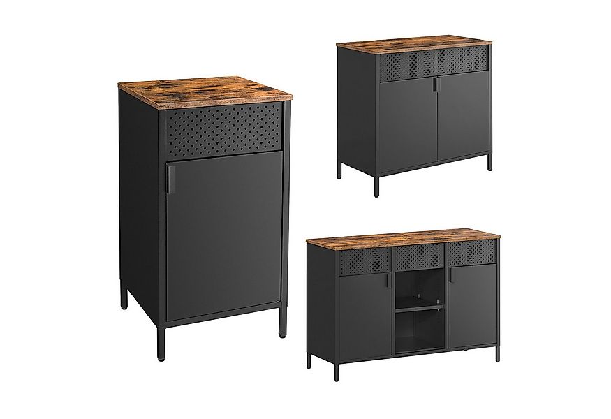 SONGMICS Aktenschrank Küchenschrank Metallschrank, Tür mit Magnet, Stahlges günstig online kaufen