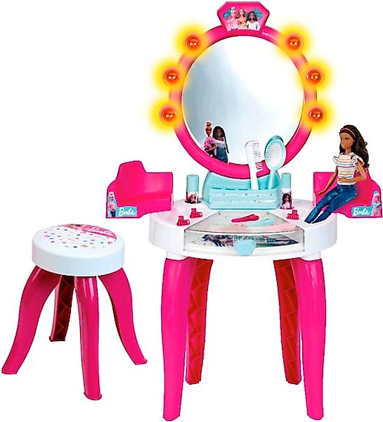 Klein Schminktisch »Barbie Schönheitsstudio mit Zubehör«, mit Licht- und So günstig online kaufen