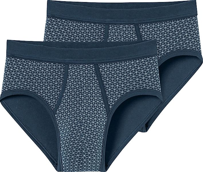 Schiesser Slip Herren-Slip 2er-Pack Feinripp gemustert günstig online kaufen