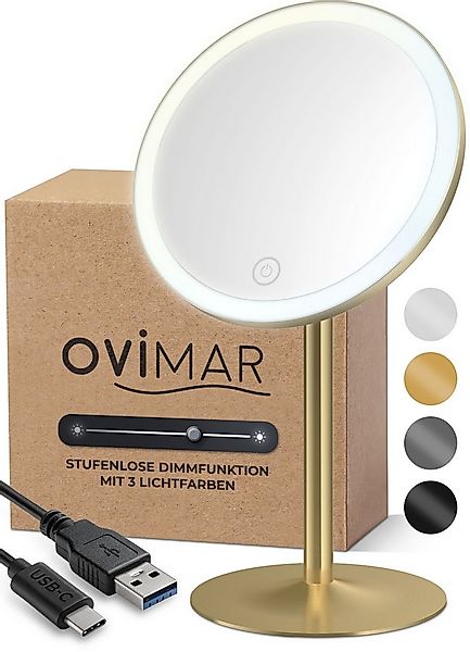 ovimar Kosmetikspiegel (1-St), aus Edelstahl in Gold zur günstig online kaufen