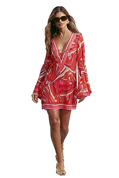 LIPSY Strandkleid Lipsy Kaftan-Cover-up mit Wirbel-Print (1-tlg) günstig online kaufen