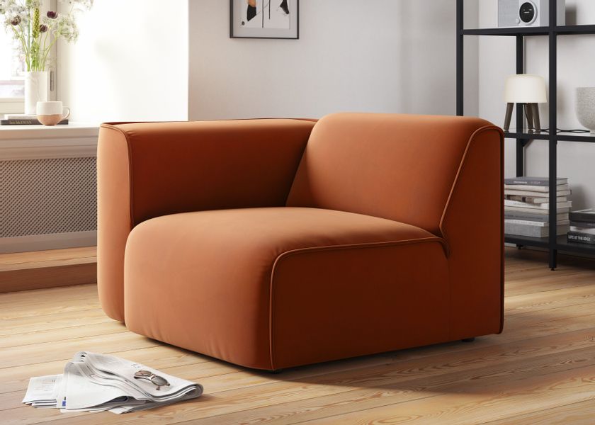 RAUM.ID Sessel "Sofa-Eckelement, Maße B/T/H: 109/97/46 cm" als Modul oder s günstig online kaufen