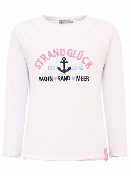 Zwillingsherz Sweatshirt "Strandglück" mit Used-Look Kanten günstig online kaufen