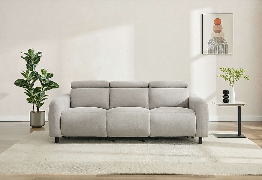 OTTO home 3-Sitzer SKAANE Struktur-Sofa, 229 cm, manuelle-u. elektrische Re günstig online kaufen