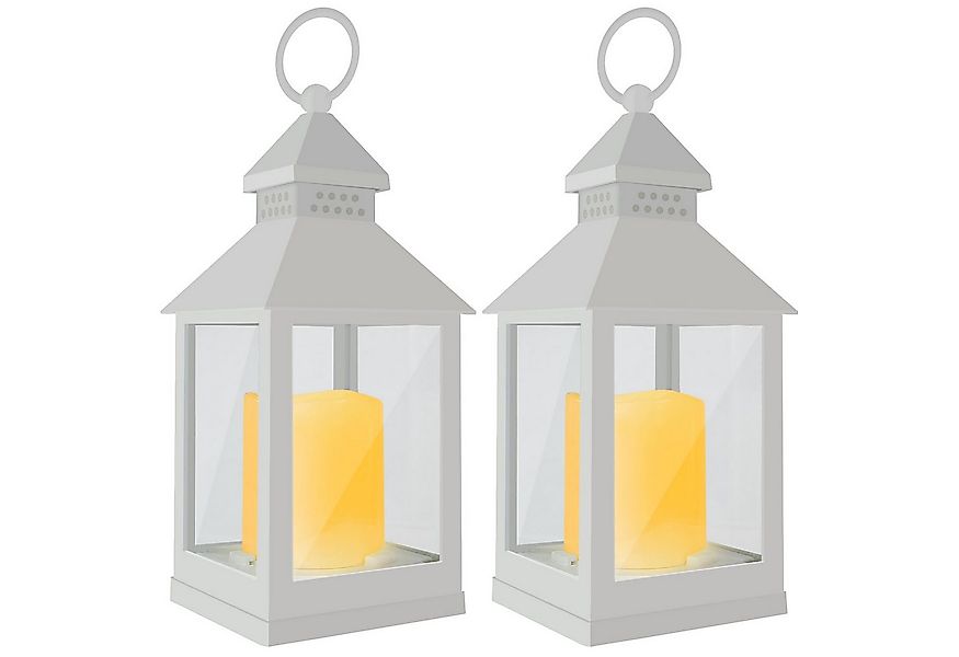 EAXUS LED Laterne Windlicht mit realistischem Flammeneffekt, LED fest integ günstig online kaufen