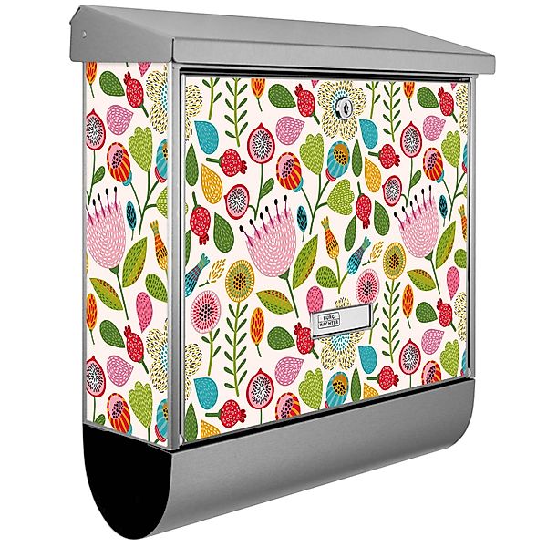 Banjado Briefkasten Edelstahl 38x39x12cm Mit Zeitungsfach Inkl. Montagemate günstig online kaufen
