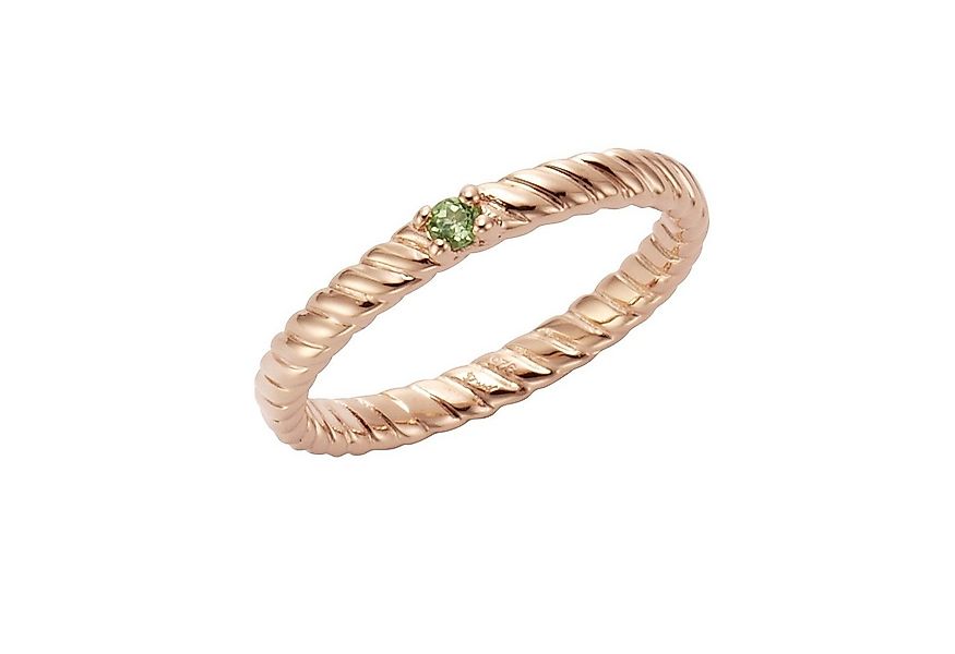 Jamelli Fingerring 925/- Sterling Silber rotvergoldet Peridot günstig online kaufen