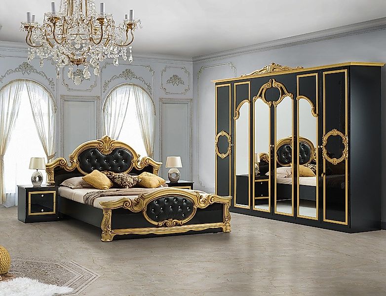 Interdesign24 Schlafzimmer-Set Donna, (4-Teilig, inkl. Spiegeltüren und Pol günstig online kaufen