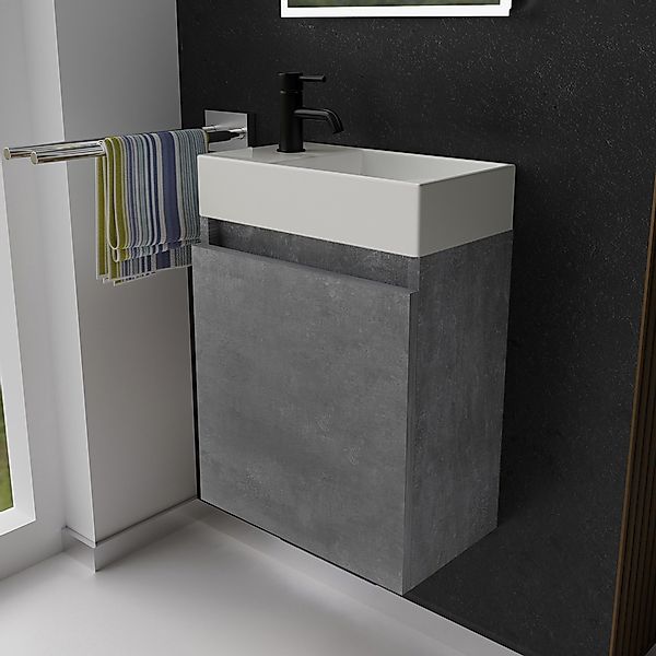 Alpenberger Badmöbel-Set Gäste WC Waschbecken mit günstig online kaufen