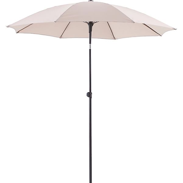 Marktschirm Ø 200 cm Beige mit Push-Up Mechanik günstig online kaufen