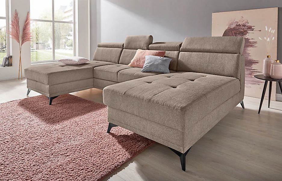 Home affaire "Cardiz U-Form" inkl.Kopfteilverstellung und Federkern wahlwei günstig online kaufen