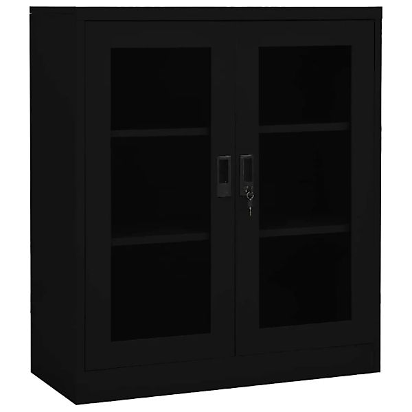 vidaXL Kleiderschrank Büroschrank Schwarz 90x40x105 cm Stahl günstig online kaufen