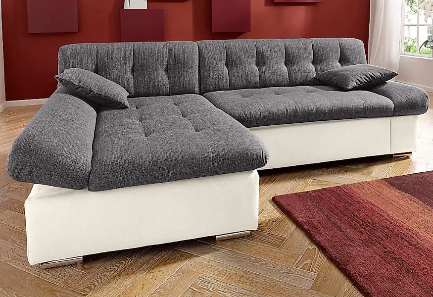 TRENDMANUFAKTUR Ecksofa »Reggae, modern und bequem, aktueller Materialmix, günstig online kaufen